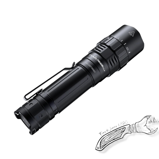 Fenix PD40R V3 – Lampe tactique 3000 lumens à bague rotative et batterie 21700