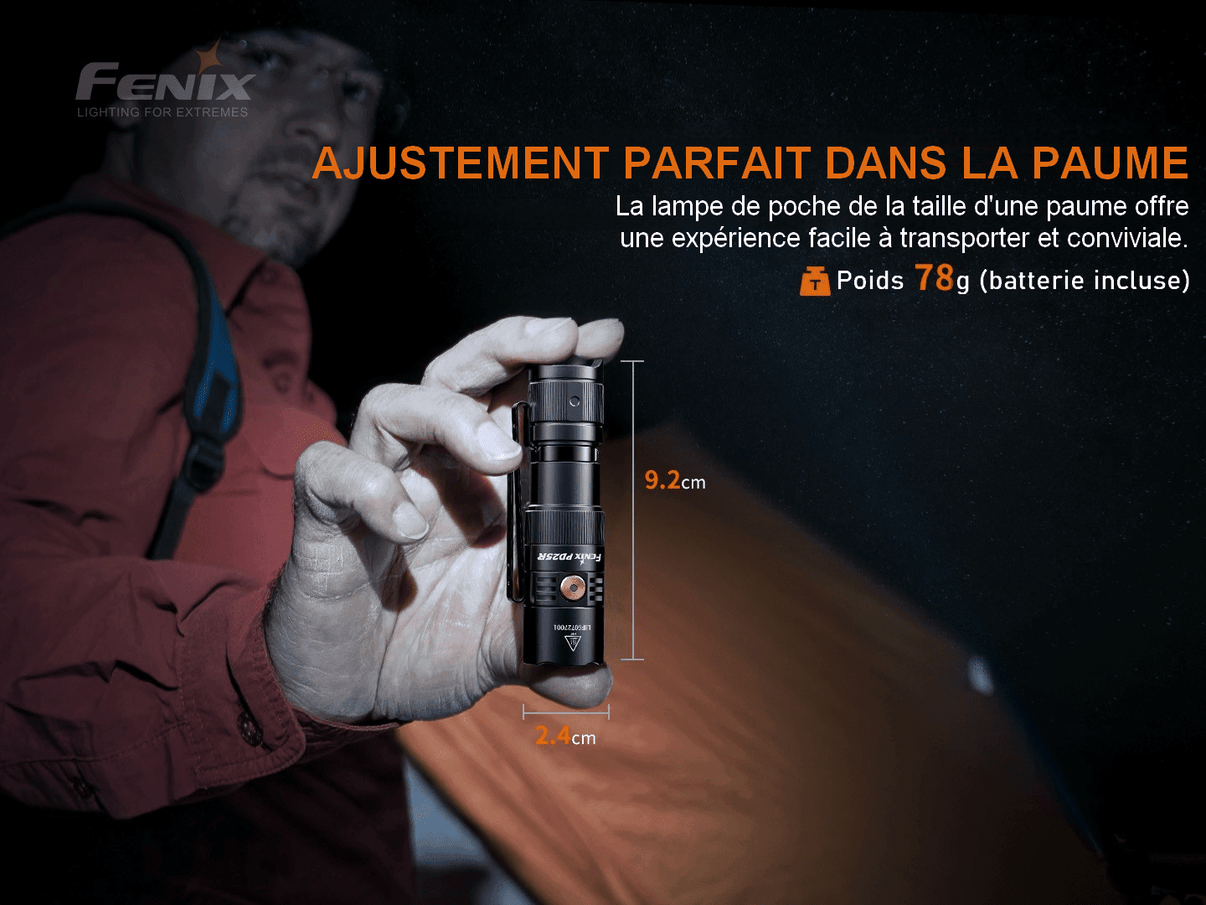 Fenix PD25R - 800 lumens - Rechargeable USB-C