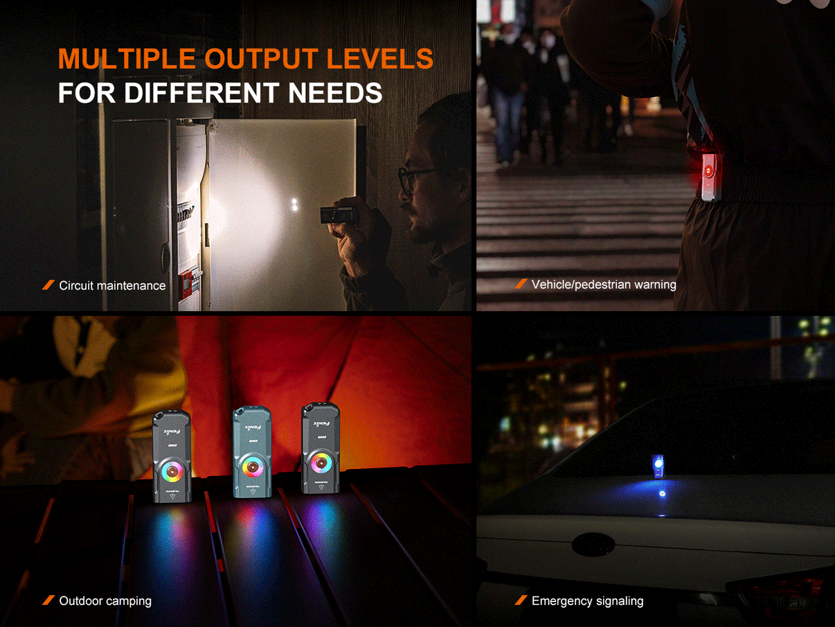 Fenix E06R - Lampe de poche porte-clés 3 en 1 - 700 lumens