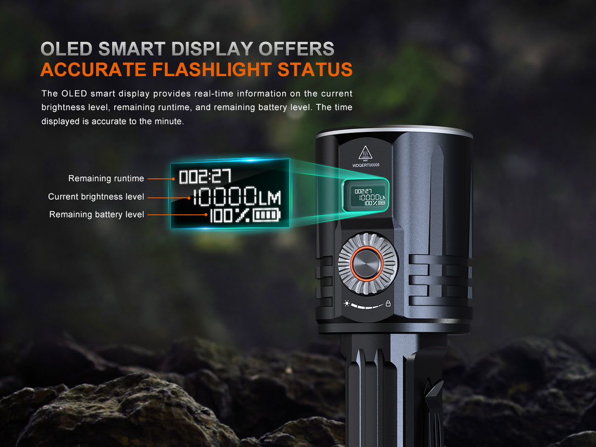 Lampe de recherche Fenix LR36R – 10 000 lumens, 1 260 m de portée, laser blanc ( occasion )