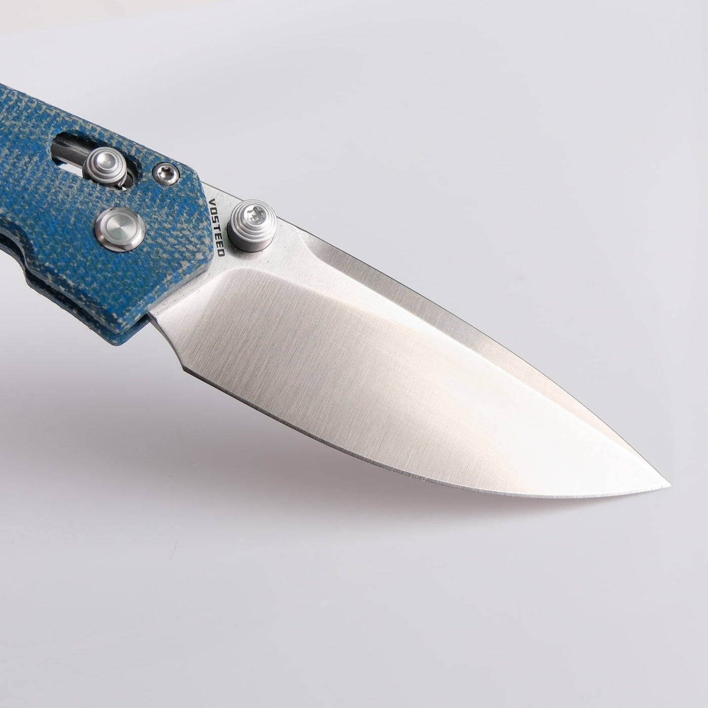 Vosteed Mini Psyop – Elmax & Manche Micarta Bleu (A2301)