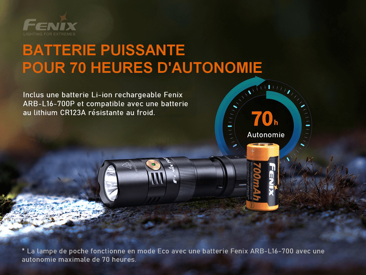 Fenix PD25R - 800 lumens - Rechargeable USB-C