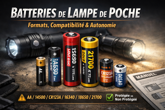 Batteries de lampes de poche : formats, compatibilité et recharge, tout ce qu’il faut vraiment savoir