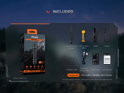 Fenix PD45R ACE – lampe tactique programmable haute intensité rechargeable USB-C (3200 lumens)