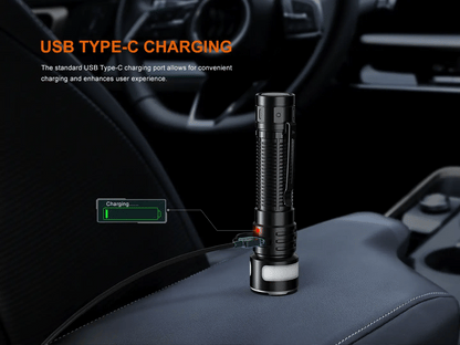 Lampe torche Fenix LD35R rechargeable 1800 lumens – lampe polyvalente à éclairage principal et latéral (blanc, rouge, bleu)