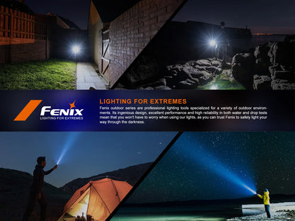 Lampe torche Fenix LD35R rechargeable 1800 lumens – lampe polyvalente à éclairage principal et latéral (blanc, rouge, bleu)