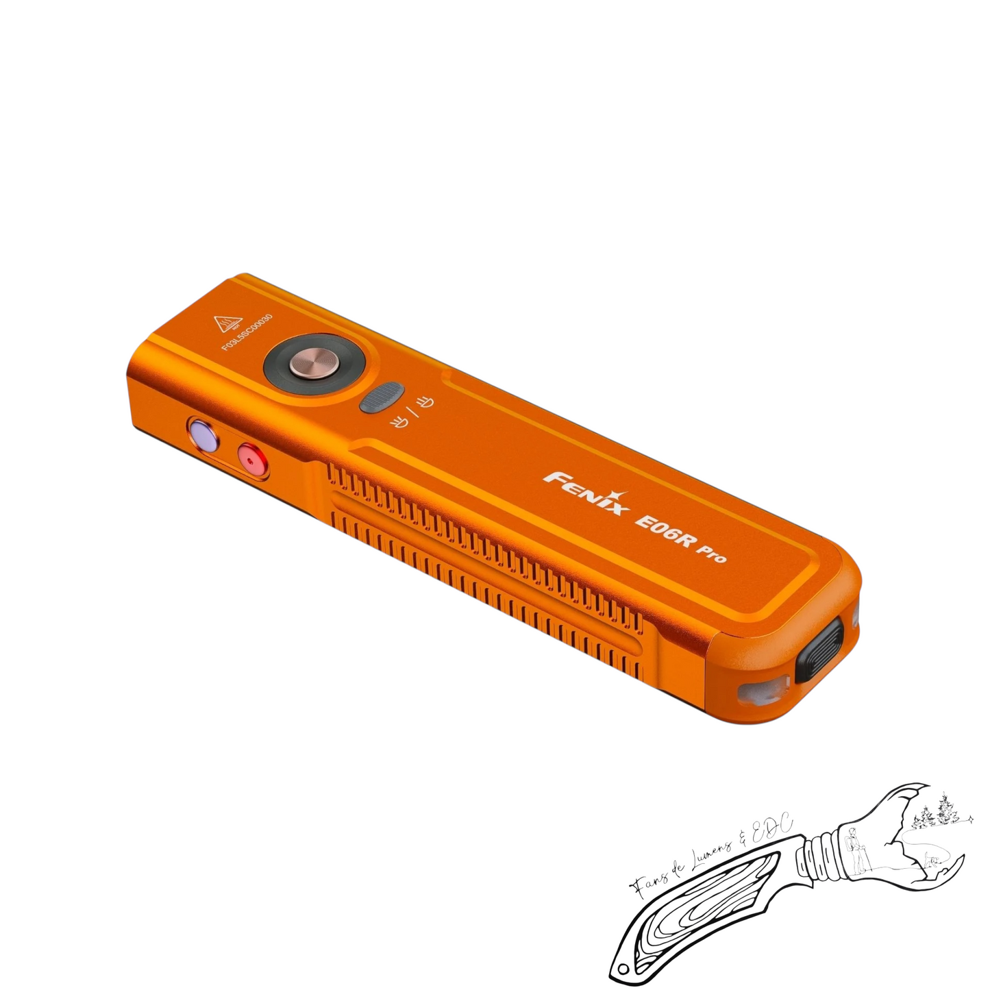 Fenix E06R Pro – lampe plate EDC USB-C 1600 lumens (spot + flood) avec UV et laser rouge