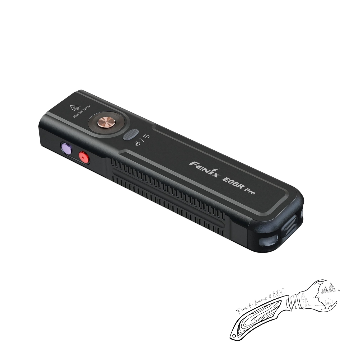 Fenix E06R Pro – lampe plate EDC USB-C 1600 lumens (spot + flood) avec UV et laser rouge