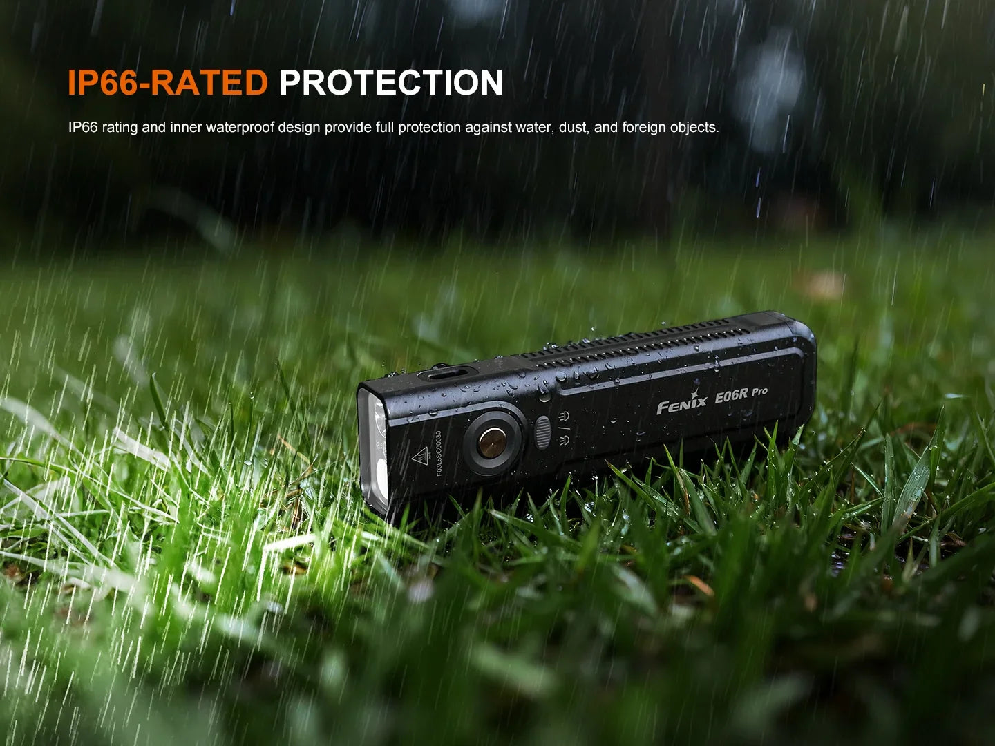 Fenix E06R Pro – lampe plate EDC USB-C 1600 lumens (spot + flood) avec UV et laser rouge