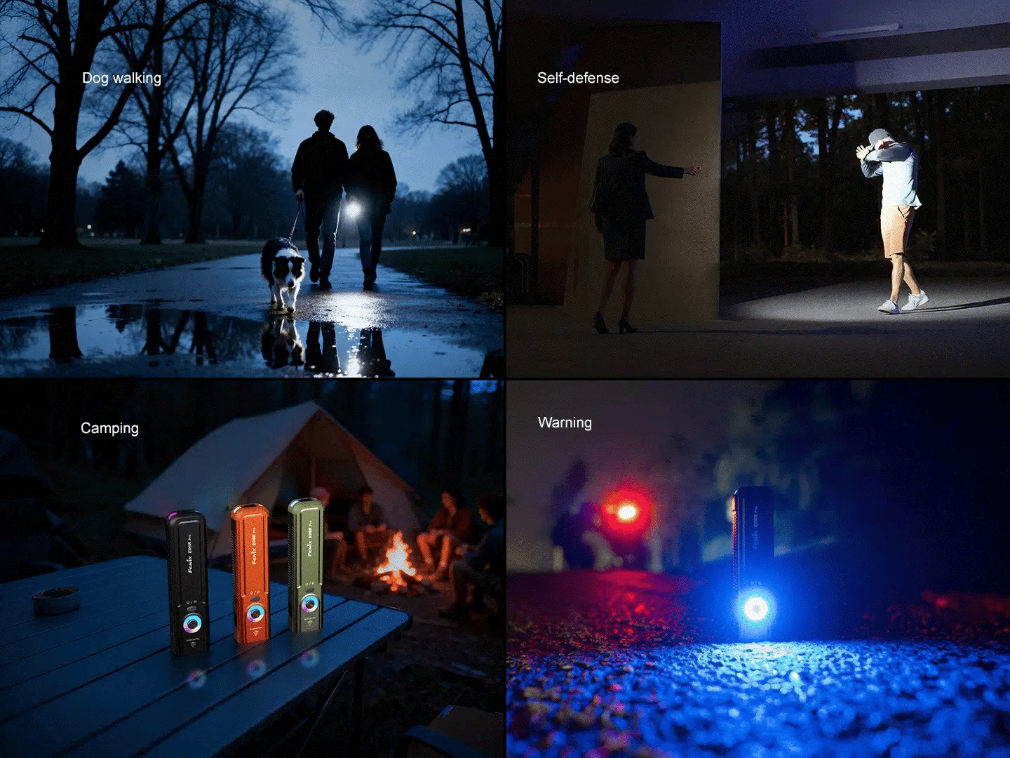 Fenix E06R Pro – lampe plate EDC USB-C 1600 lumens (spot + flood) avec UV et laser rouge