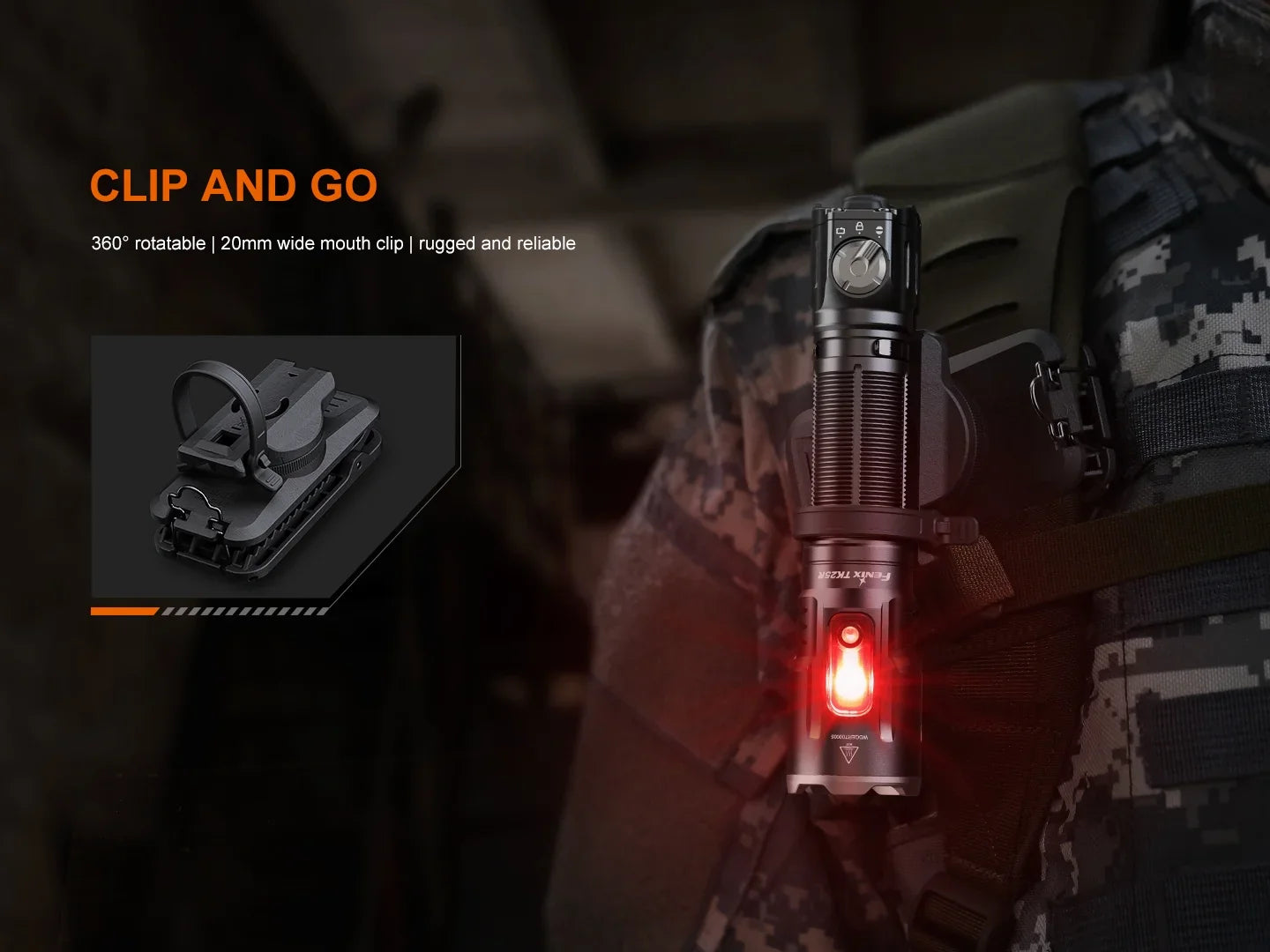Fenix TK25R – Lampe tactique rechargeable 3600 lumens USB-C avec module UV et signalisation