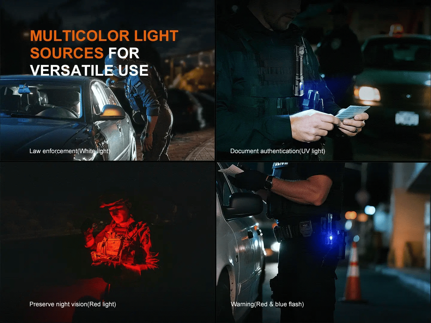 Fenix TK25R – Lampe tactique rechargeable 3600 lumens USB-C avec module UV et signalisation