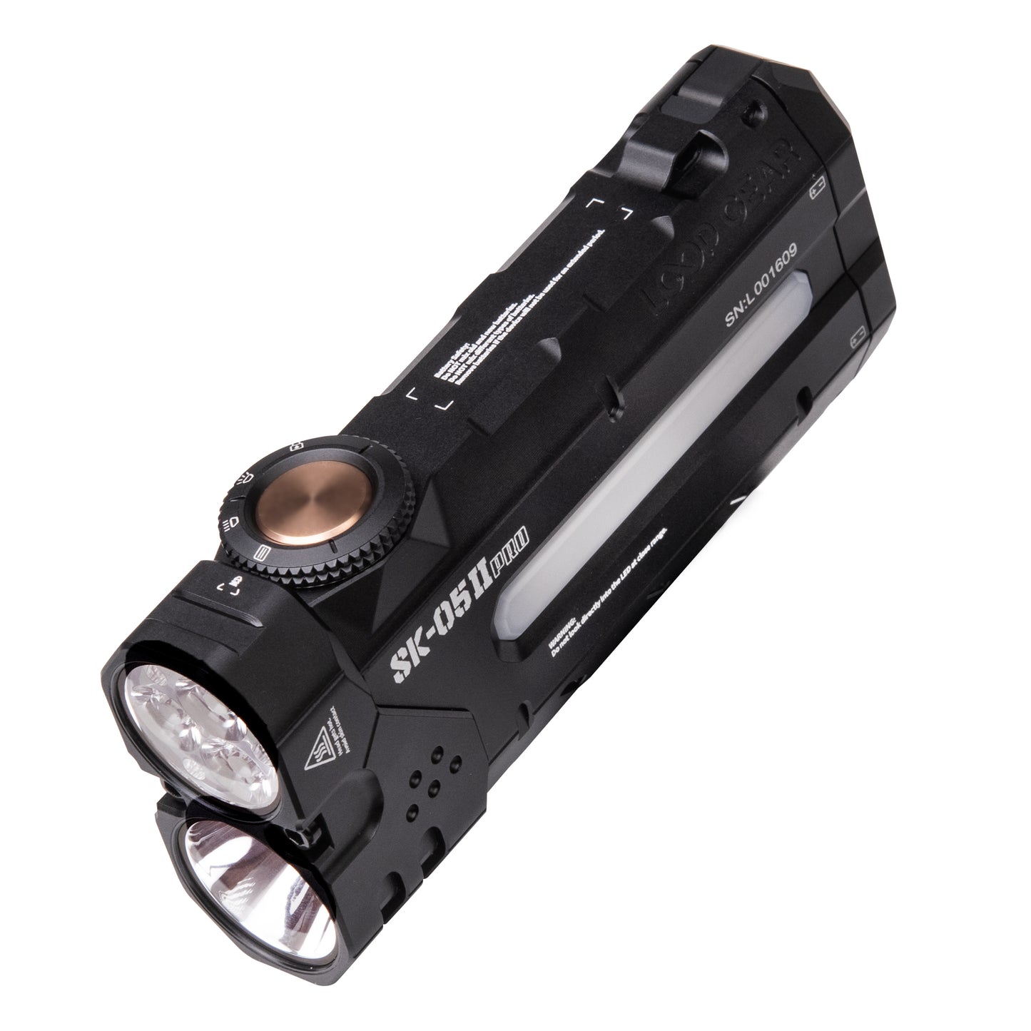 LOOP GEAR SK05 Pro 2 – Lampe EDC plate 5000 lumens, triple faisceau et double batterie 18650