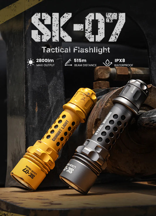 LOOP GEAR SK07 – Lampe tactique 2800 lumens, 515 mètres et batterie 18650