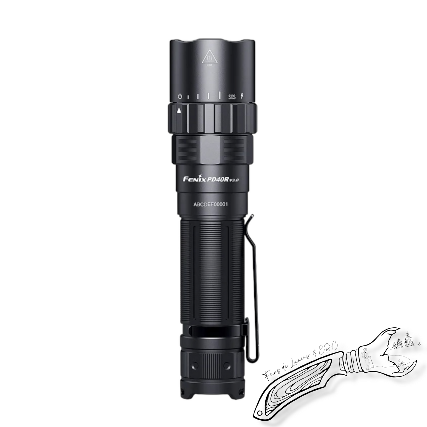 Fenix PD40R V3 – Lampe tactique 3000 lumens à bague rotative et batterie 21700