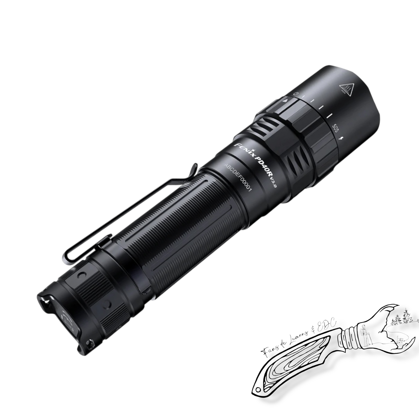 Fenix PD40R V3 – Lampe tactique 3000 lumens à bague rotative et batterie 21700