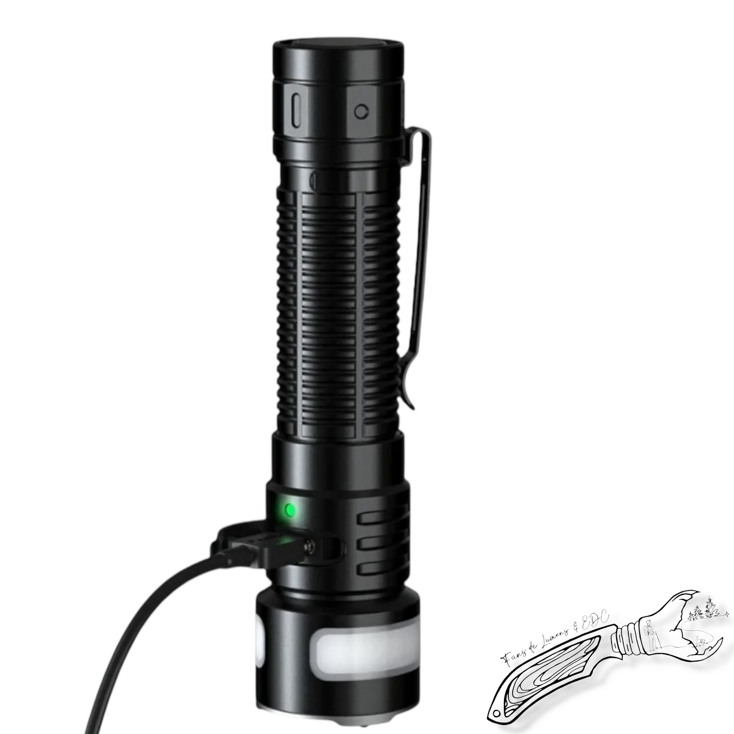 Lampe torche Fenix LD35R rechargeable 1800 lumens – lampe polyvalente à éclairage principal et latéral (blanc, rouge, bleu)