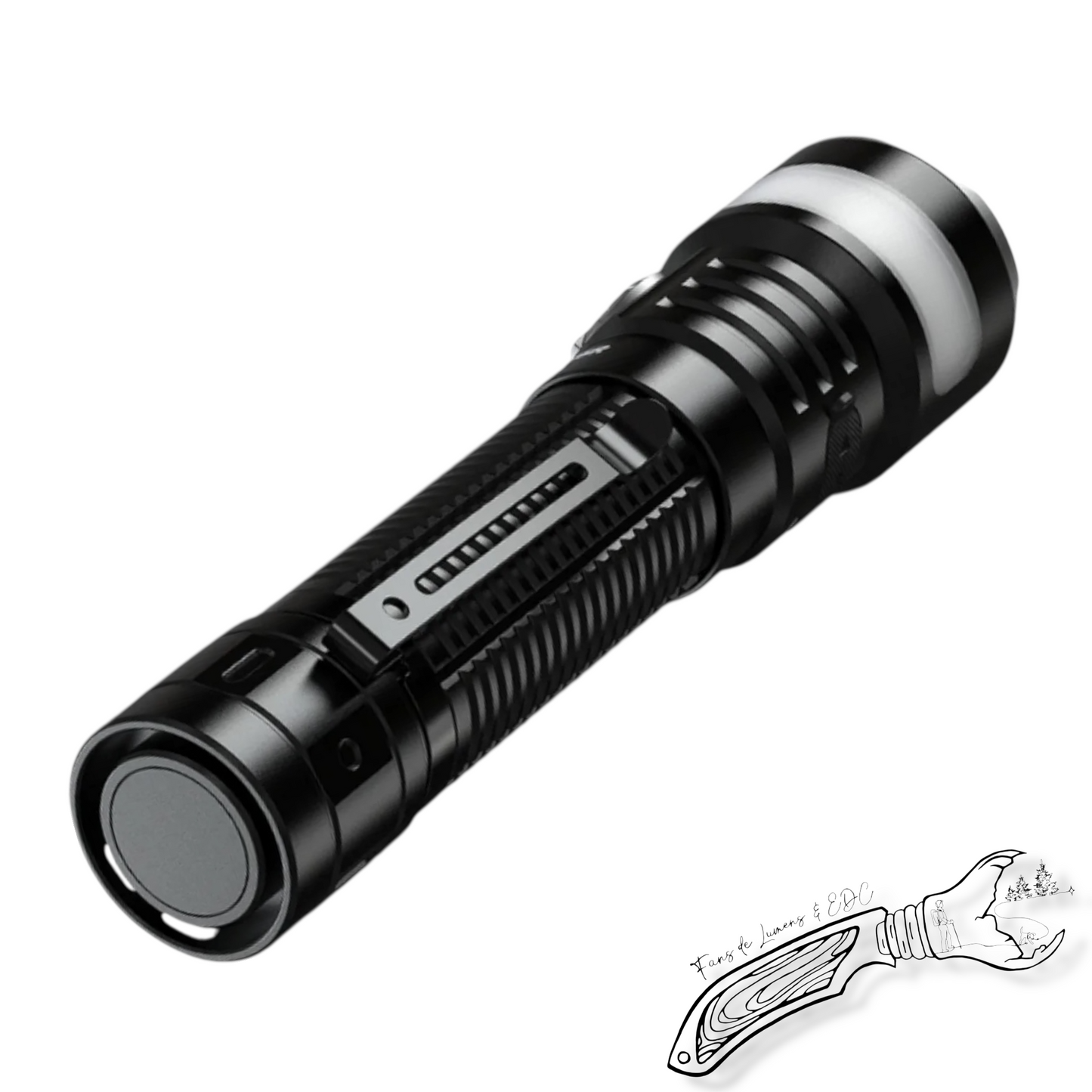 Lampe torche Fenix LD35R rechargeable 1800 lumens – lampe polyvalente à éclairage principal et latéral (blanc, rouge, bleu)