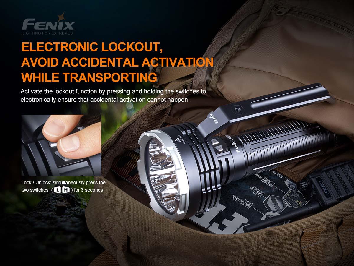 Fenix LR80R – Lampe torche / projecteur LED rechargeable (modèle pro)