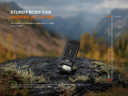 Fenix SW05R-UV / Red – Lampe compacte polyvalente clip & UV/rouge