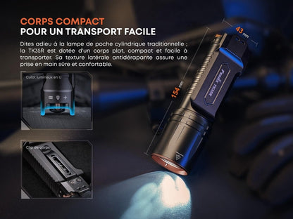 Fenix TK35R – Lampe tactique 5800 lumens longue portée avec LED UV 365 nm