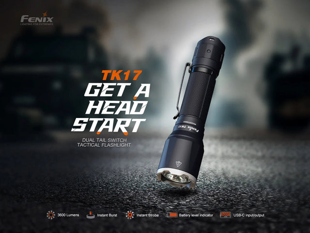 Fenix TK17 – Lampe tactique 3600 lumens, 330 m, batterie USB-C 6000 mAh