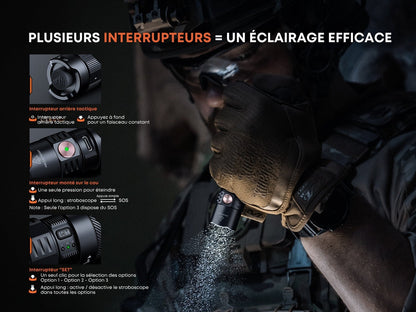 Fenix PD35R ACE – Lampe de poche rechargeable USB-C 2000 lumens