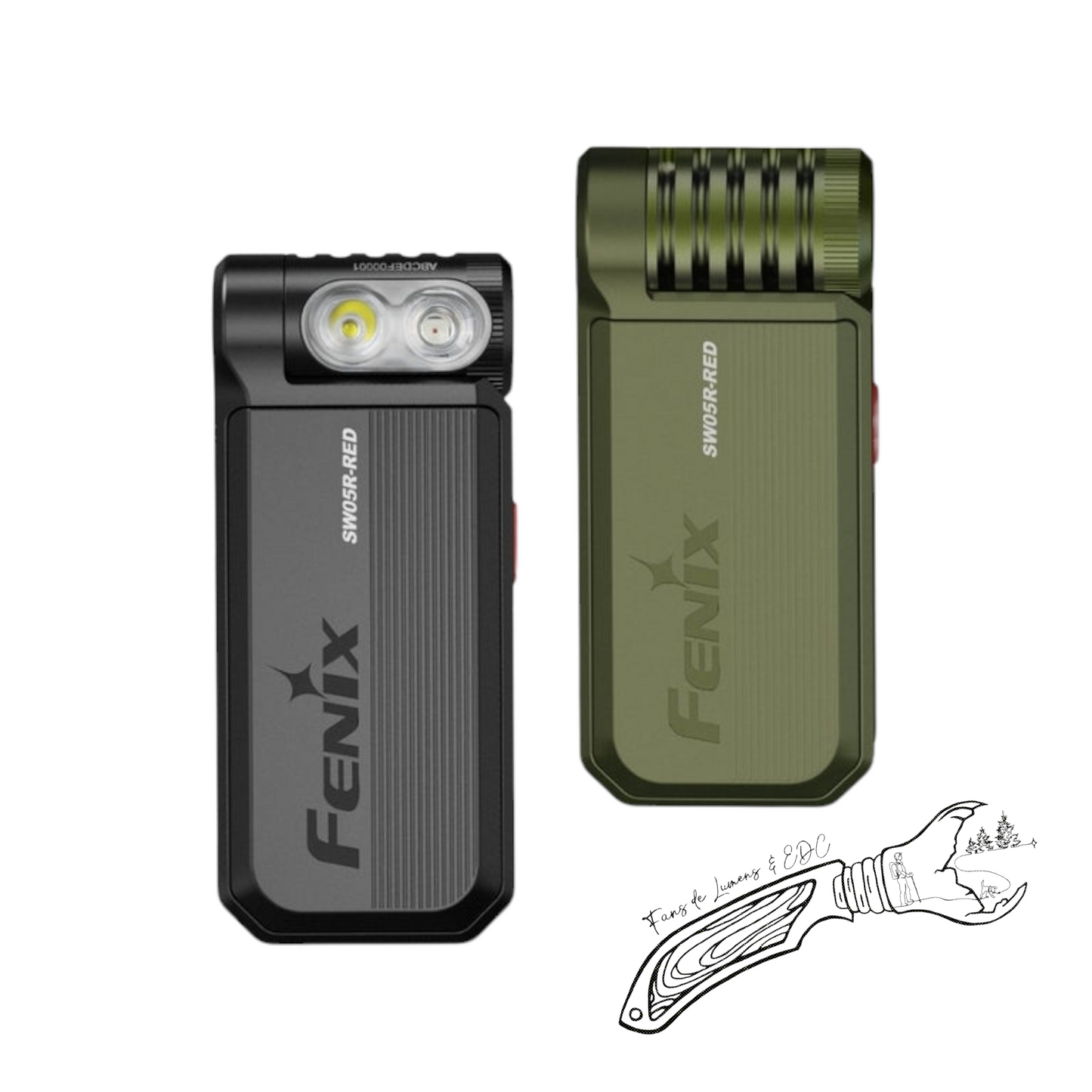 Fenix SW05R-UV / Red – Lampe compacte polyvalente clip & UV/rouge