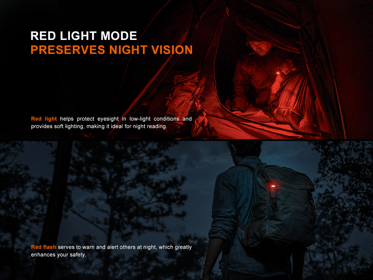 Fenix SW05R-UV / Red – Lampe compacte polyvalente clip & UV/rouge