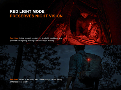 Fenix SW05R-UV / Red – Lampe compacte polyvalente clip & UV/rouge