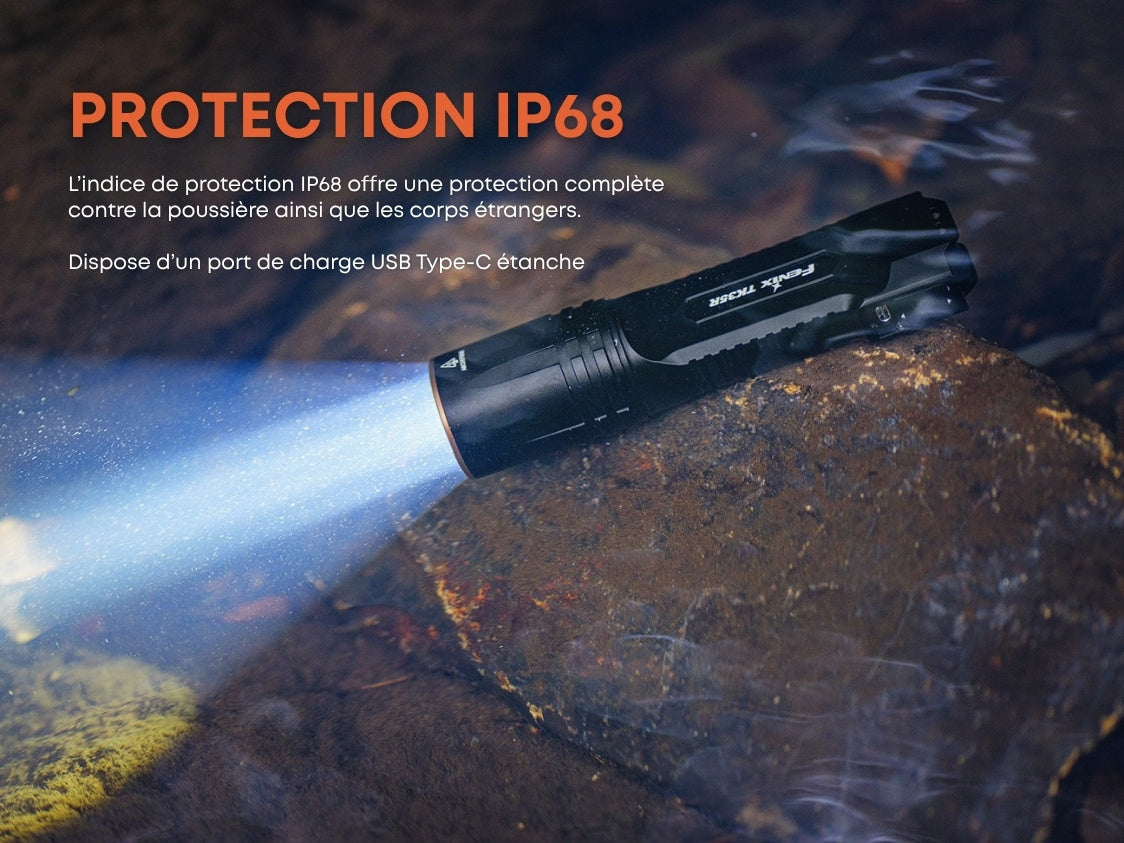 Fenix TK35R – Lampe tactique 5800 lumens longue portée avec LED UV 365 nm