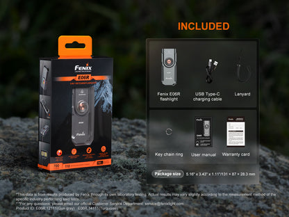Fenix E06R - Lampe de poche porte-clés 3 en 1 - 700 lumens