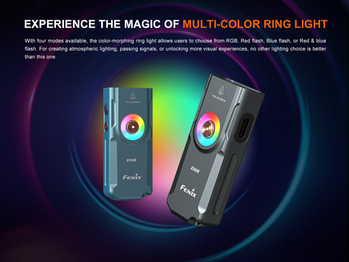Fenix E06R - Lampe de poche porte-clés 3 en 1 - 700 lumens