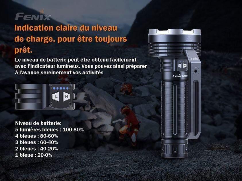 Fenix LR80R – Lampe torche / projecteur LED rechargeable (modèle pro)