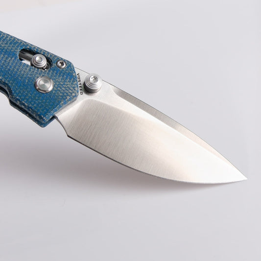Vosteed Mini Psyop – Elmax & Manche Micarta Bleu (A2301)