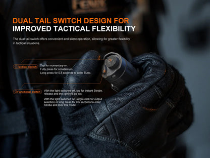 Fenix TK17 – Lampe tactique rechargeable USB-C 3600 lumens, compacte et réactive