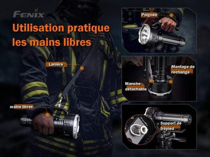 Fenix LR80R – Lampe torche / projecteur LED rechargeable (modèle pro)