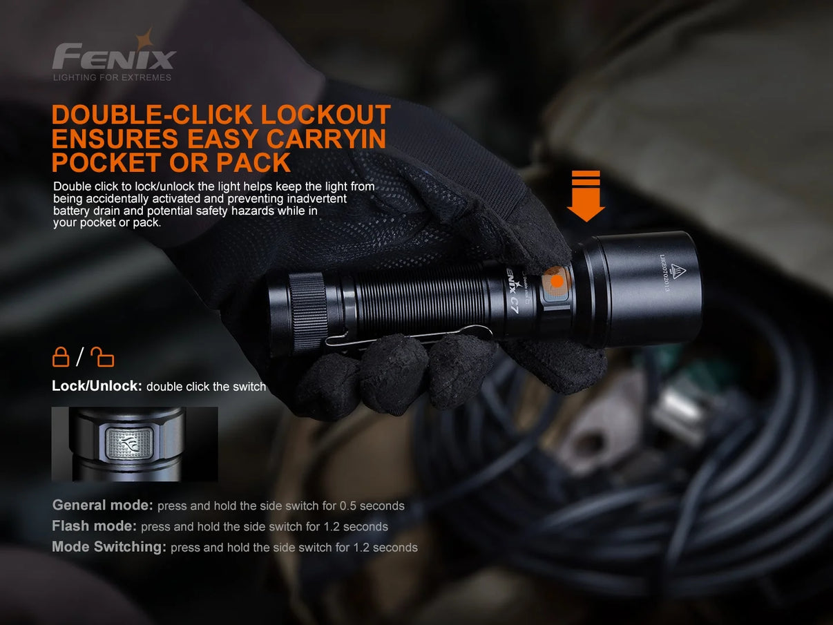 Fenix C7 – Lampe de poche rechargeable 3000 lumens avec base magnétique